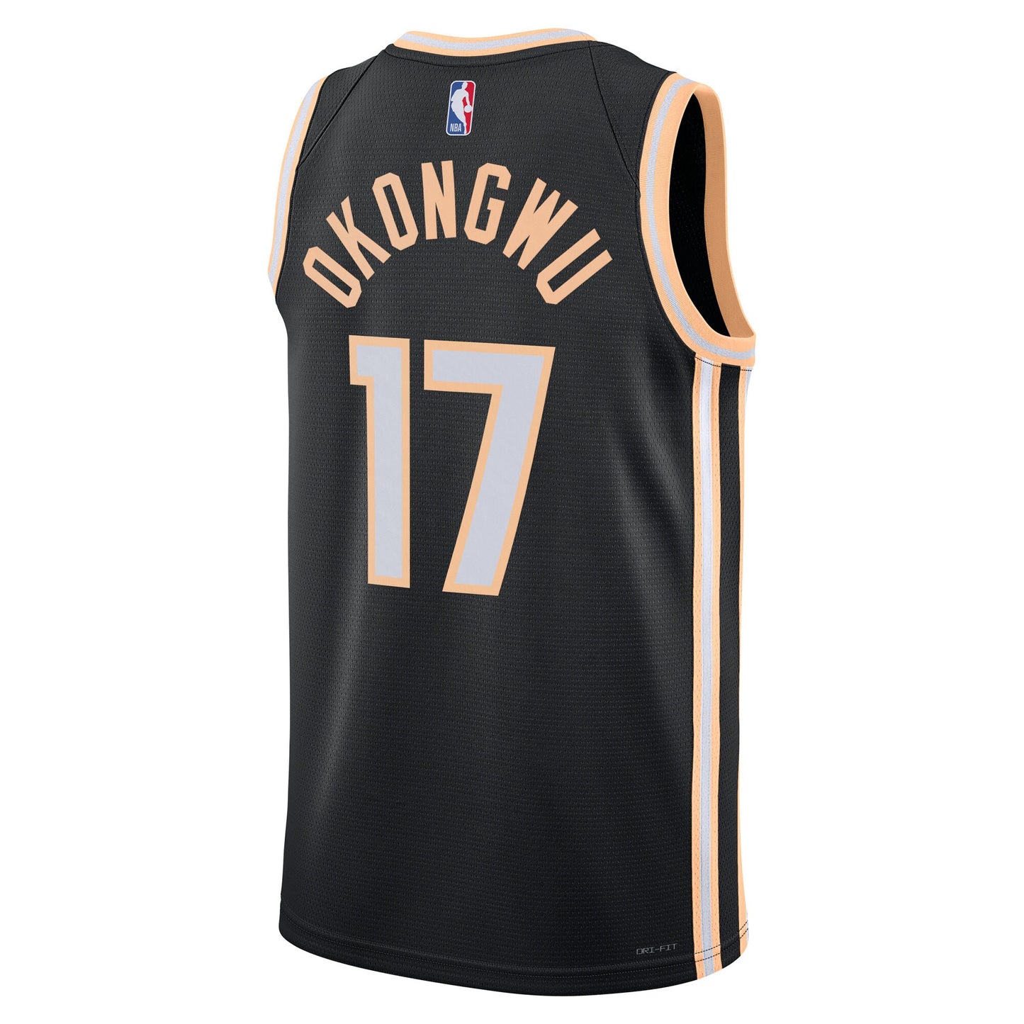 Atlanta Hawks Nike 2025/26 City Edition Swingman Jersey - Black - Onyeka Okongwu - Unisex