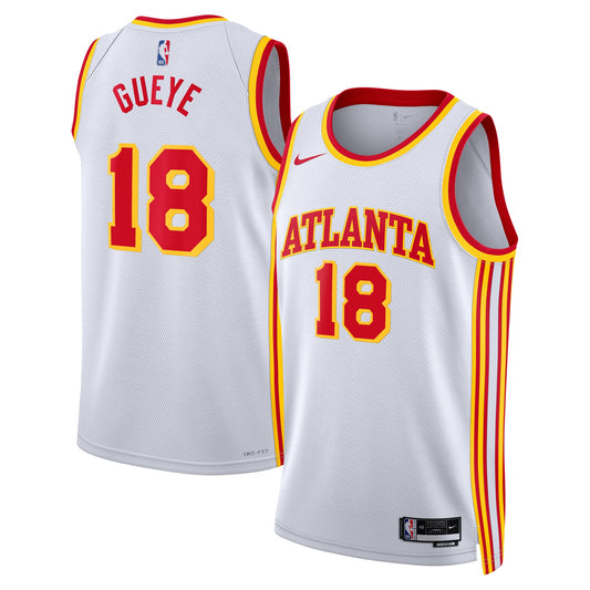 Atlanta Hawks Nike Association Edition Swingman Jersey - White - Mouhamed Gueye - Unisex