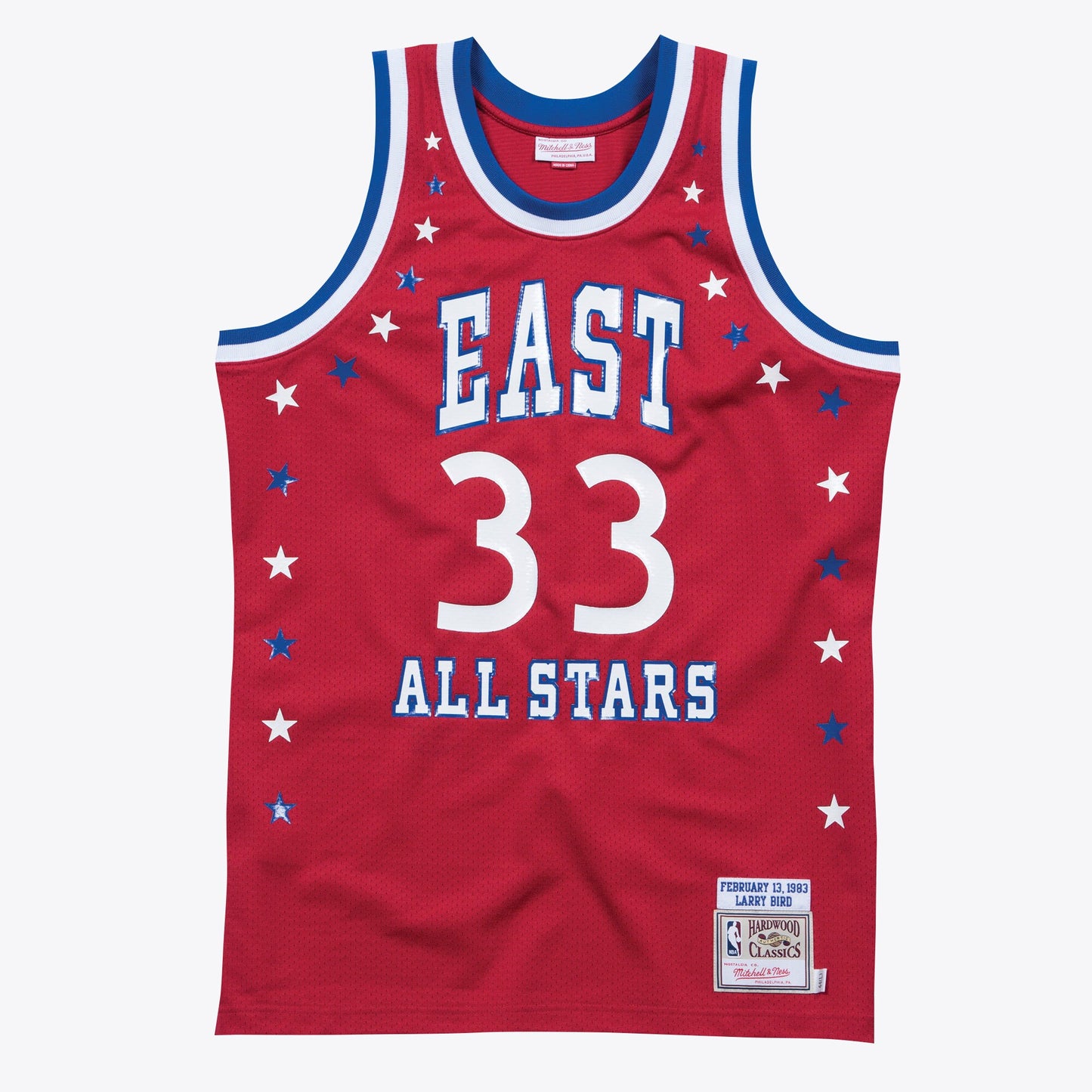 NBA All-Star East Larry Bird Authentic All-Star Jersey By Mitchell & Ness - Scarlett - Mens