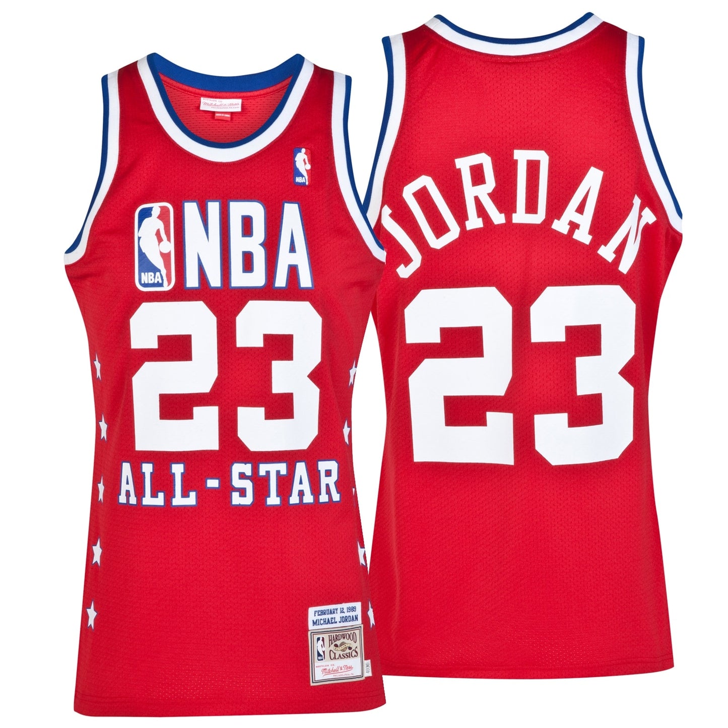 NBA All-Star East Michael Jordan 1989 Authentic Jersey By Mitchell & Ness - Red - Mens