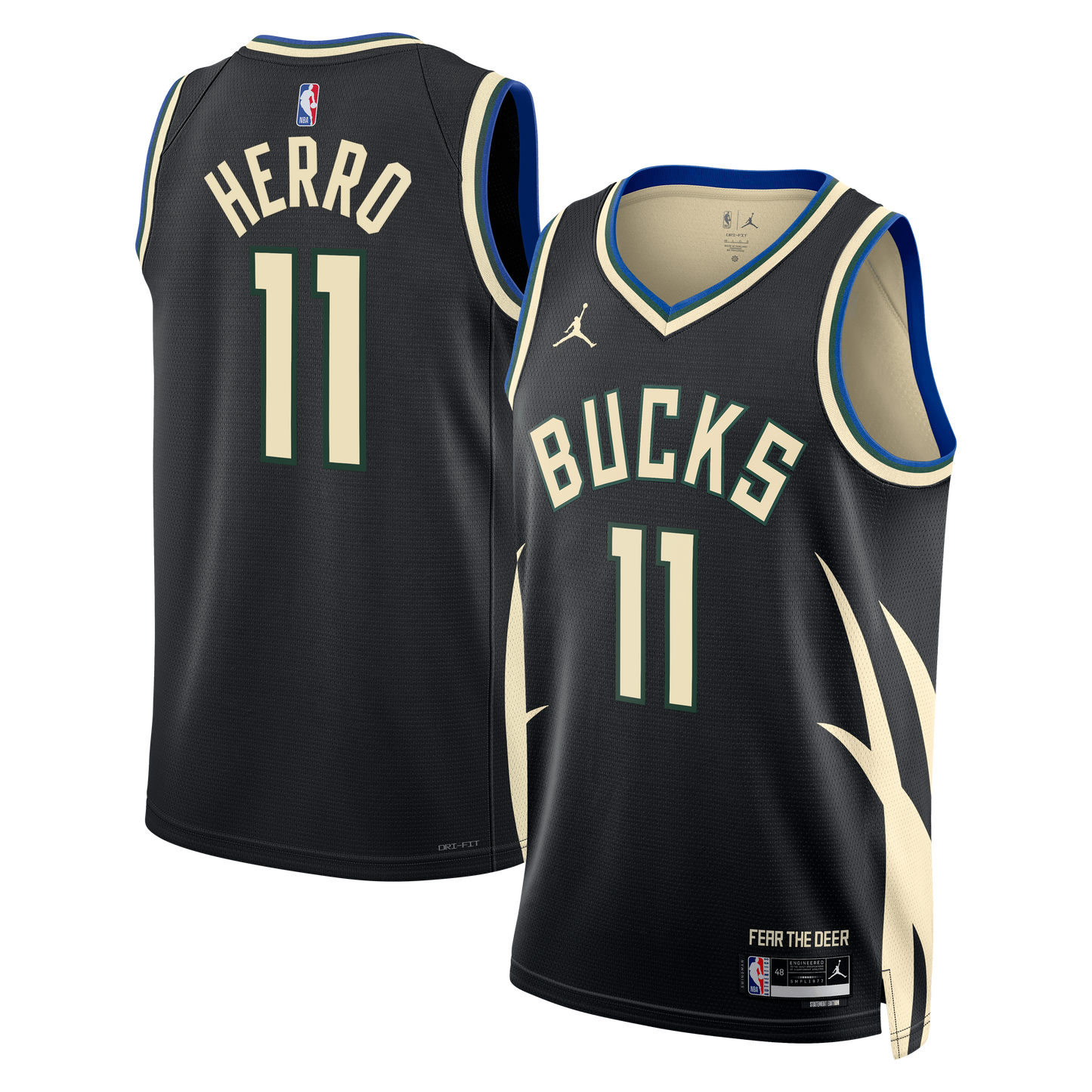 Milwaukee Bucks Jordan Brand Statement Edition Swingman Jersey - Hunter Green - Tyler Herro - Unisex