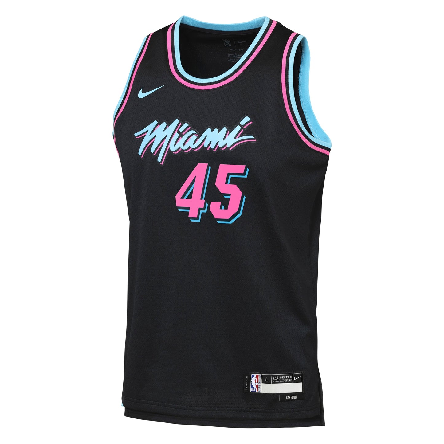 Miami Heat Nike 2025/26 City Edition Swingman Jersey - Black - Davion Mitchell - Youth