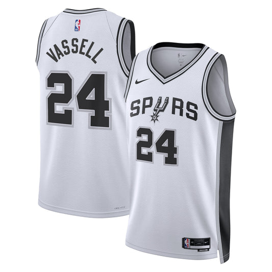 San Antonio Spurs Nike Association Edition Swingman Jersey - White - Devin Vassell - Unisex