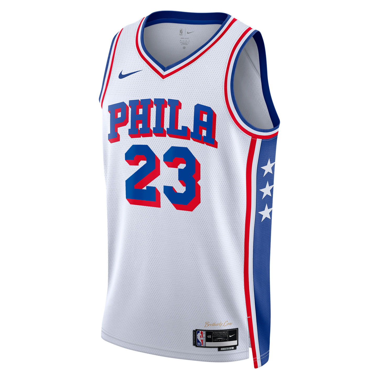 Philadelphia 76ers Nike Association Edition Swingman Jersey - White - Lebron James - Unisex