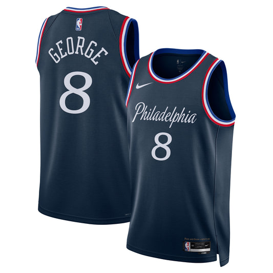 Philadelphia 76ers Nike 2025/26 City Edition Swingman Jersey - Navy - Paul George - Unisex