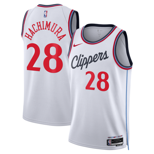 Los Angeles Clippers Nike Replica Association Edition Swingman Jersey - White - Rui Hachimura - Unisex