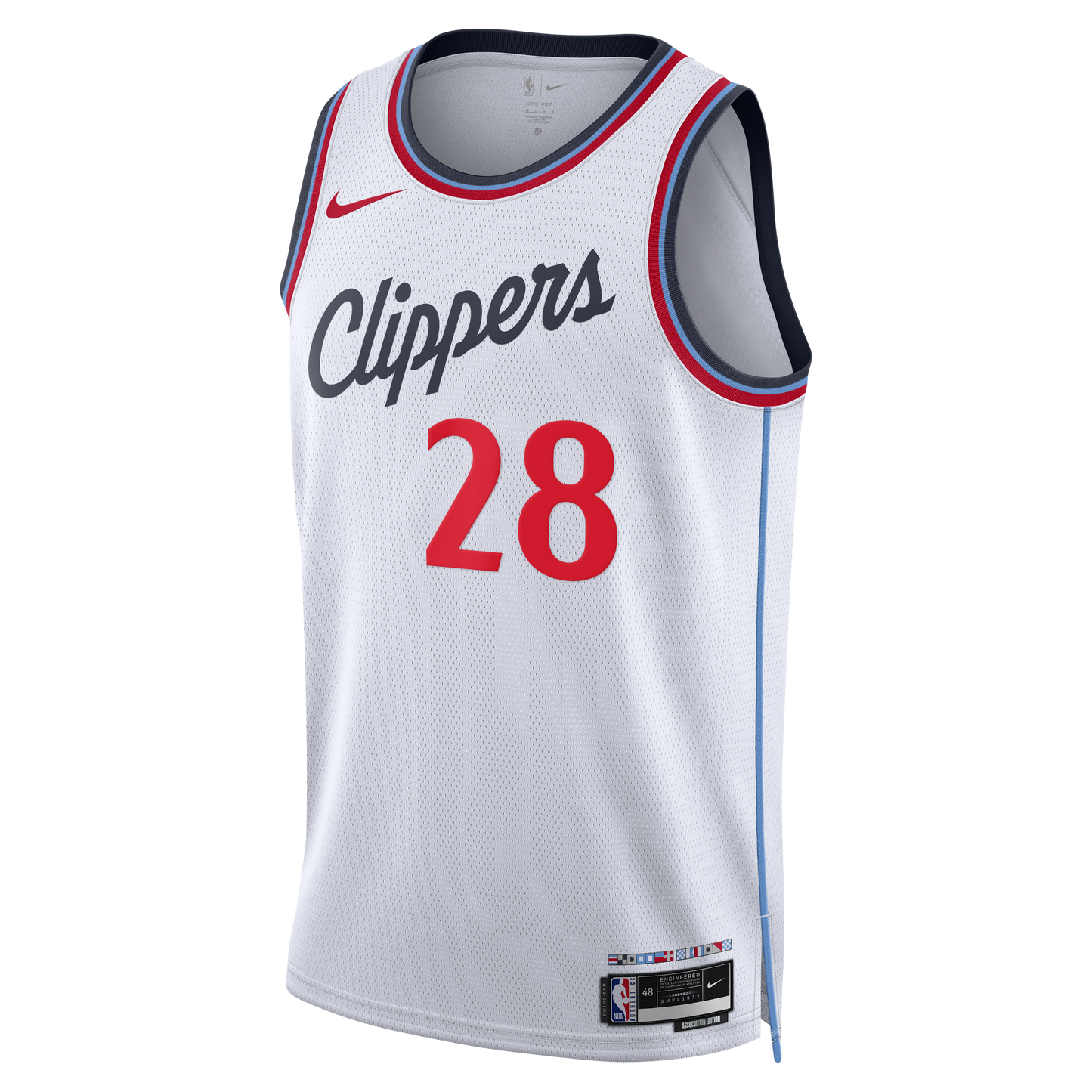Los Angeles Clippers Nike Replica Association Edition Swingman Jersey - White - Rui Hachimura - Unisex