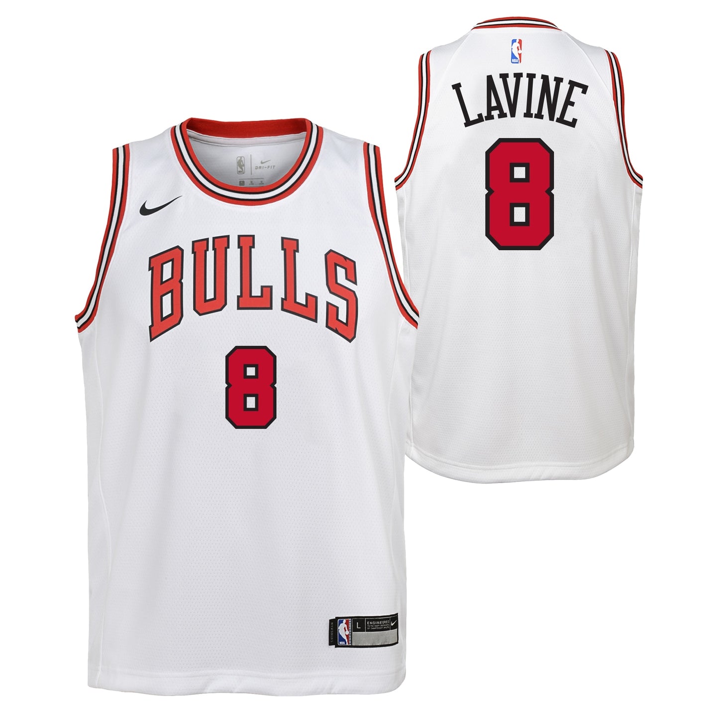 Chicago Bulls Nike Association Edition Swingman Jersey - White - Zach Lavine - Youth