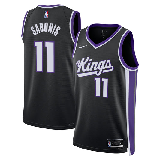 Sacramento Kings Nike Icon Edition Swingman Jersey - Black - Domantas Sabonis - Unisex