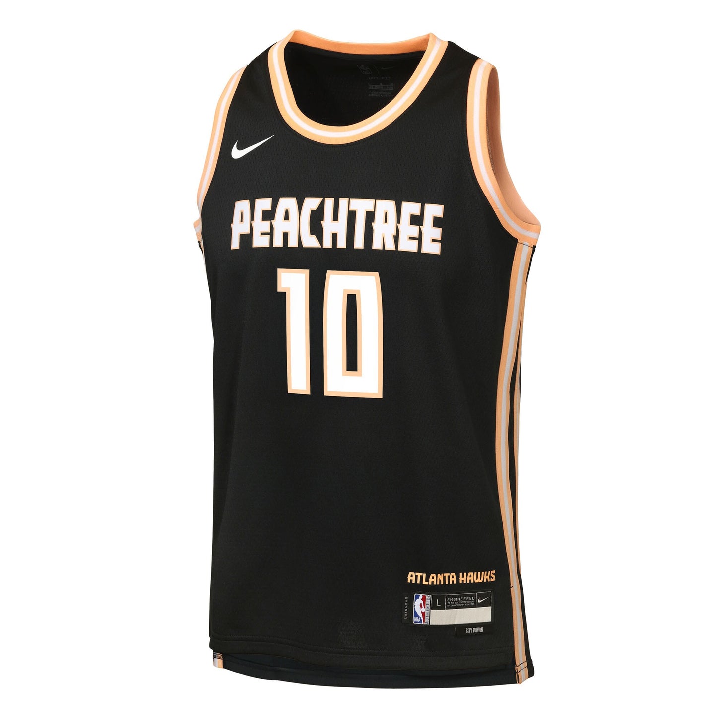 Atlanta Hawks Nike 2025/26 City Edition Swingman Jersey - Black - Zaccharie Risacher - Youth