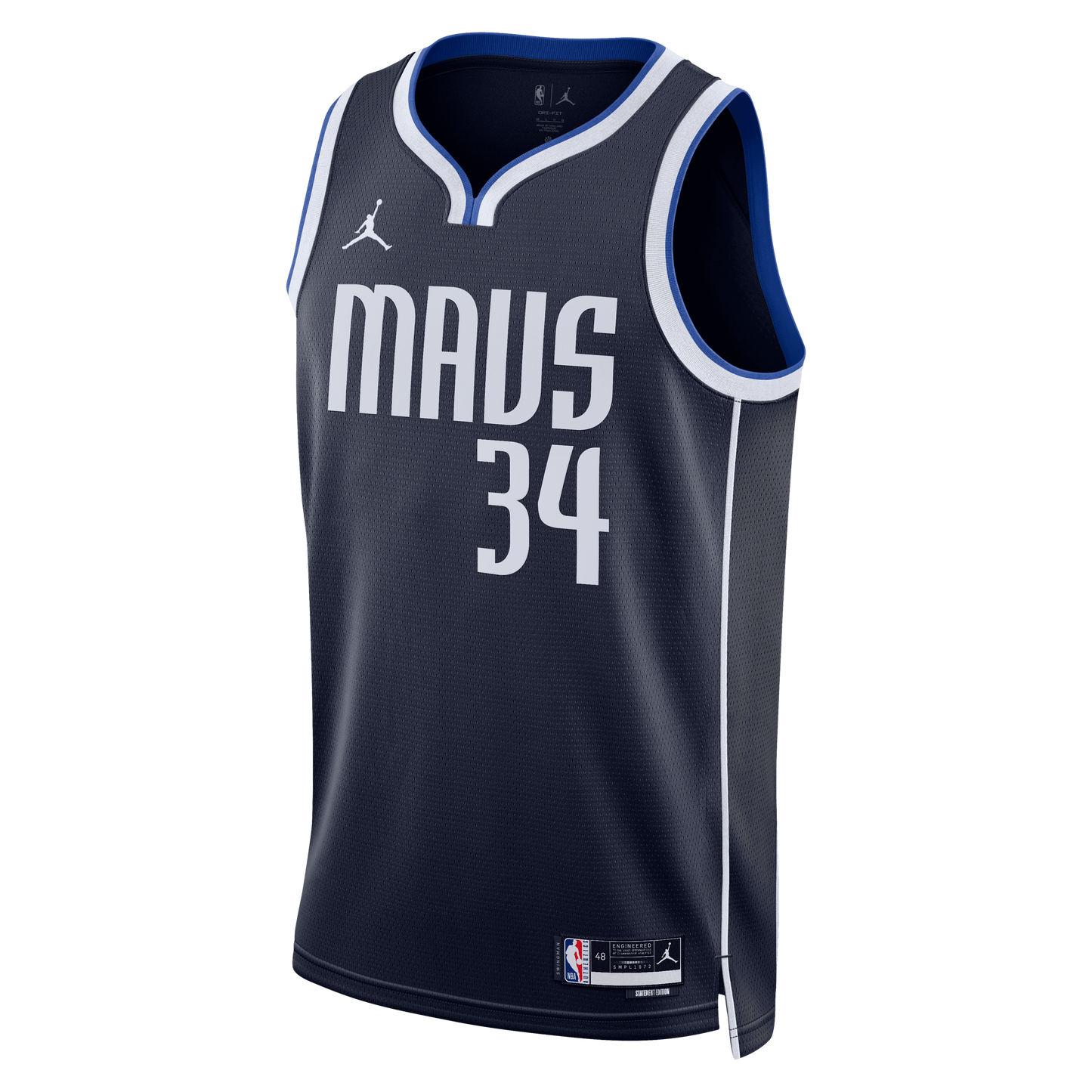 Dallas Mavericks Jordan Brand Statement Edition Swingman Jersey - Navy - Santi Aldama - Unisex