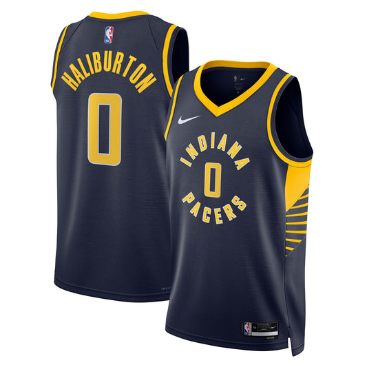 Indiana Pacers Nike Icon Edition Swingman Jersey - Navy - Tyrese Haliburton - Unisex