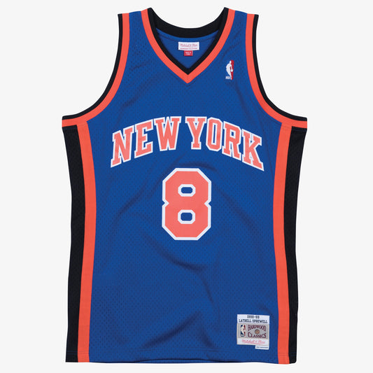 New York Knicks Mitchell & Ness Swingman Jersey Road Latrell Sprewell 1998-99
