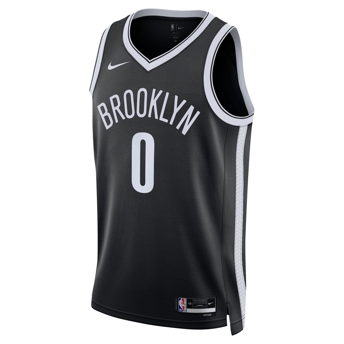 Brooklyn Nets Nike Icon Swingman Jersey - Black - Mikel Brown Jr. - Unisex