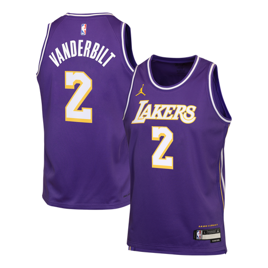 Los Angeles Lakers Jordan Brand Statement Edition Jersey - Purple - Jarred Vanderbilt - Youth