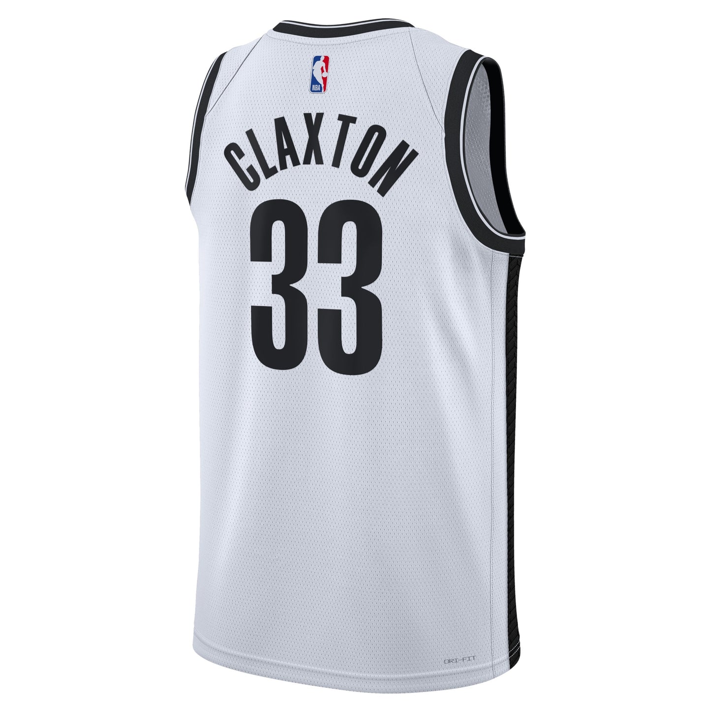 Brooklyn Nets Nike Association Edition Swingman Jersey - White - Nic Claxton - Unisex