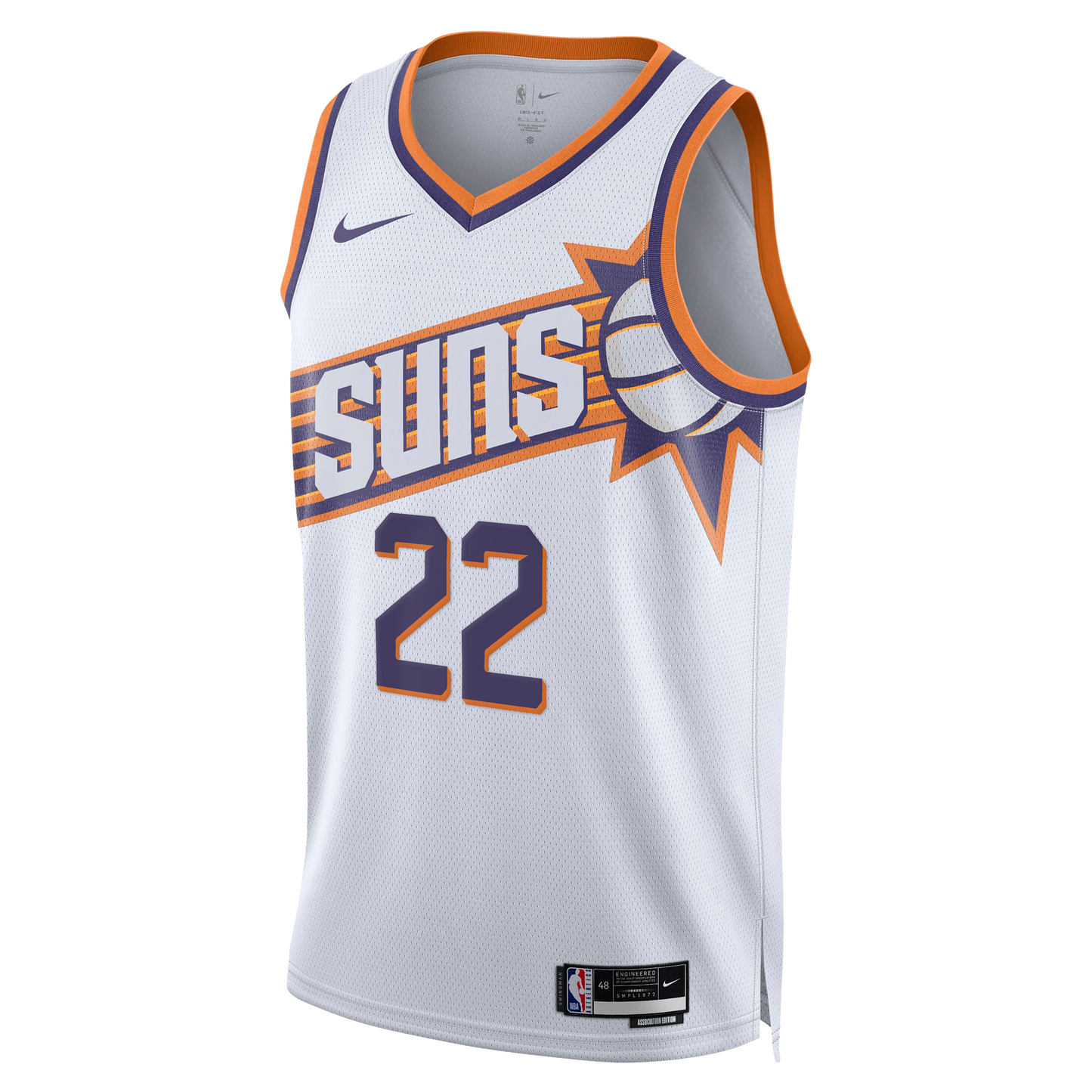 Phoenix Suns Nike Association Edition Swingman Jersey - White - Miles Bridges - Unisex
