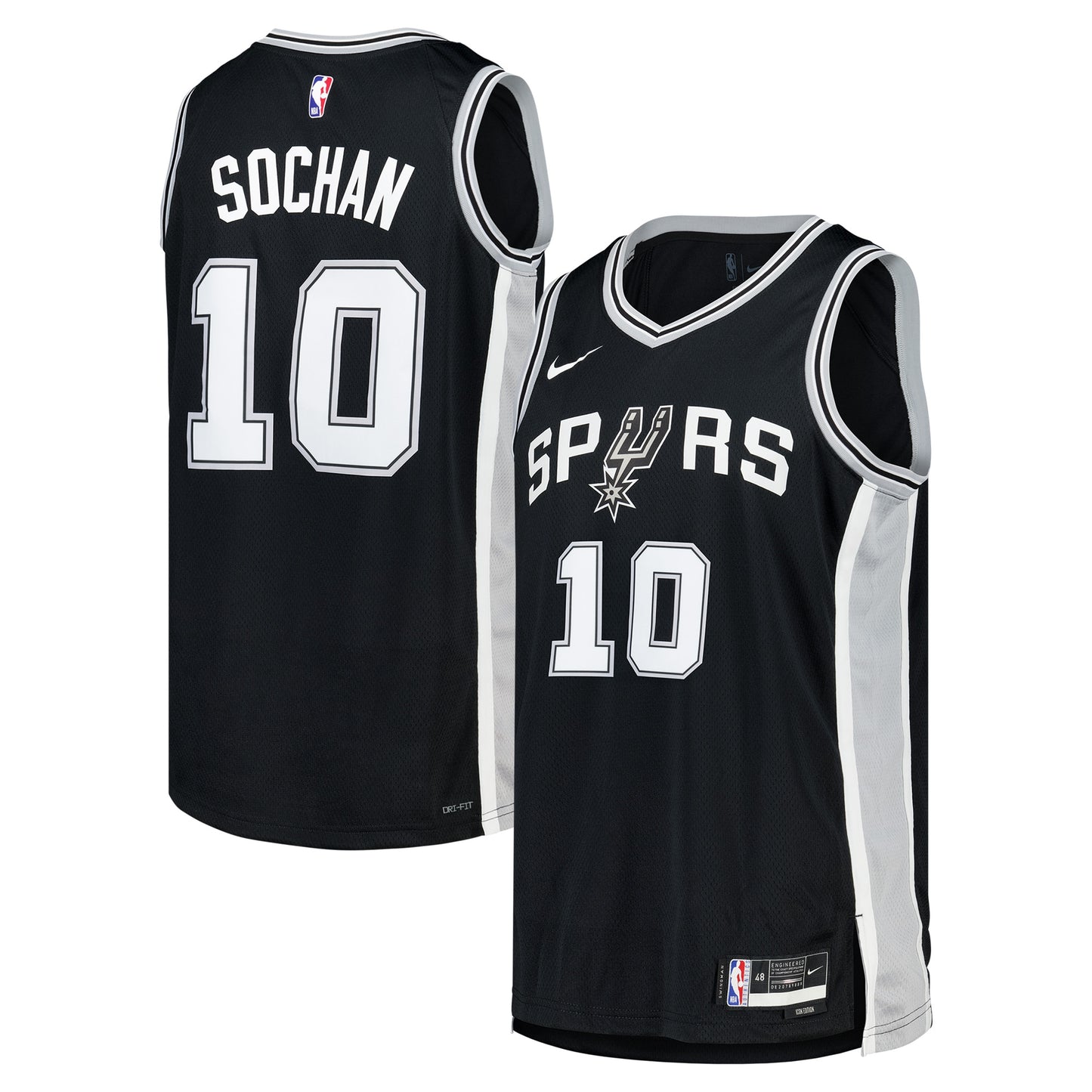San Antonio Spurs Nike Icon Jersey - Jeremy Sochan- Unisex