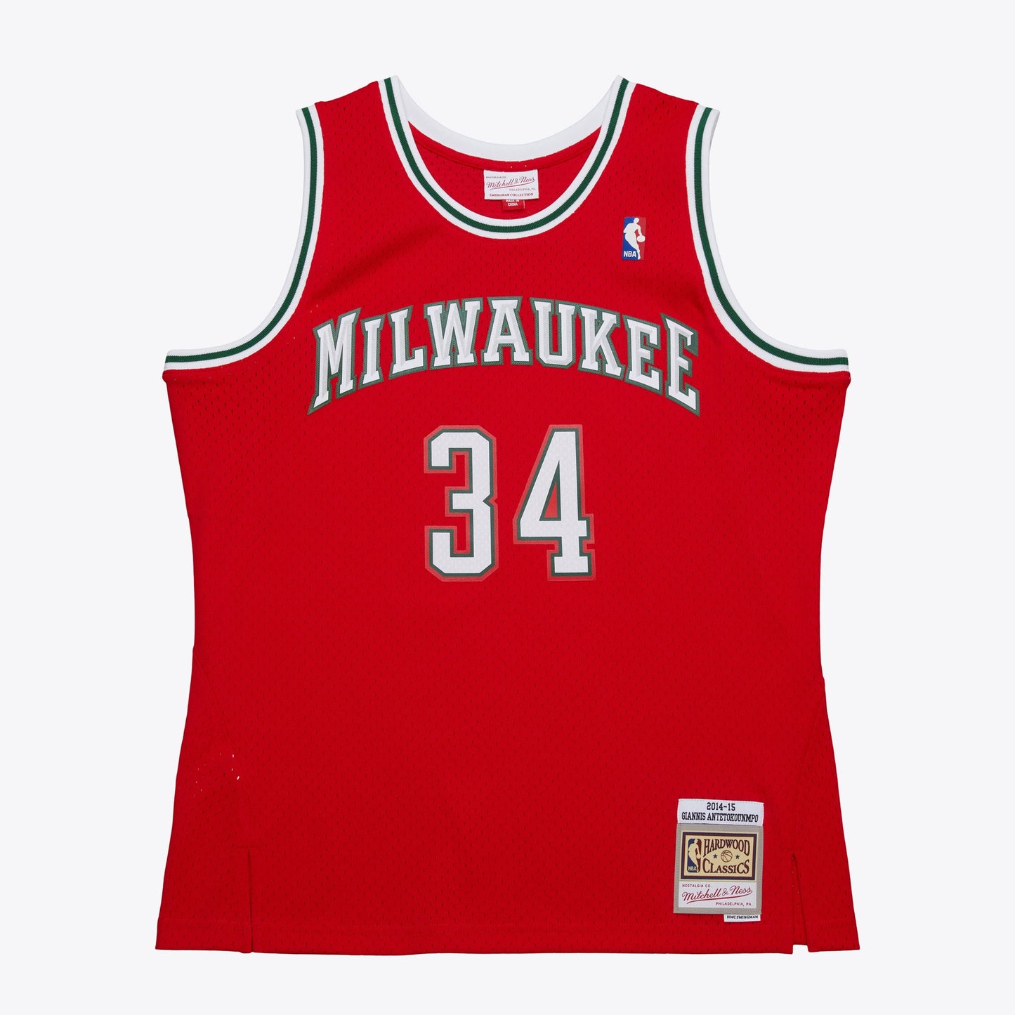 Milwaukee Bucks Mitchell & Ness Giannis Antetokounmpo 2014 Dark Alternate Authentic Jersey - Red