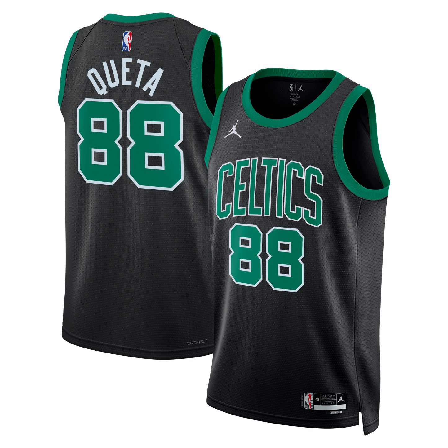 Boston Celtics Jordan Brand Statement Edition Swingman Jersey - Black - Neemias Queta - Unisex