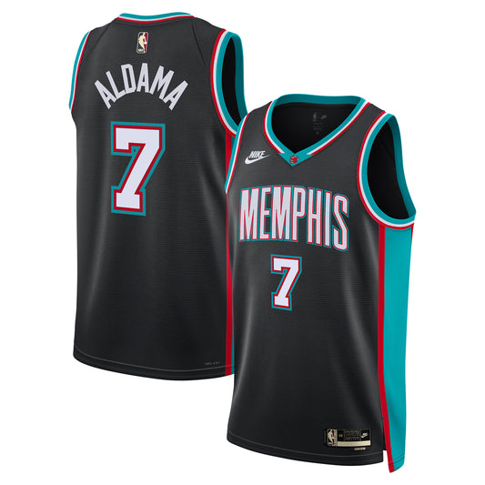 Memphis Grizzlies Nike Classic Edition Jersey - Black - Santi Aldama - Unisex