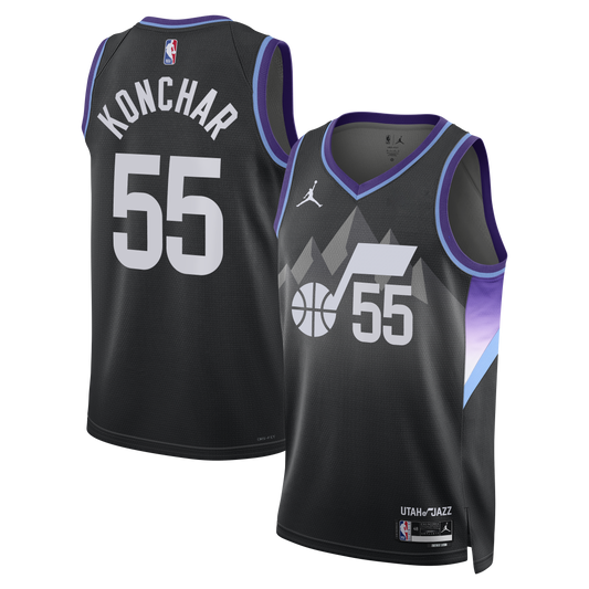 Utah Jazz Jordan Brand Statement Edition Swingman Jersey - Black - John Konchar - Unisex