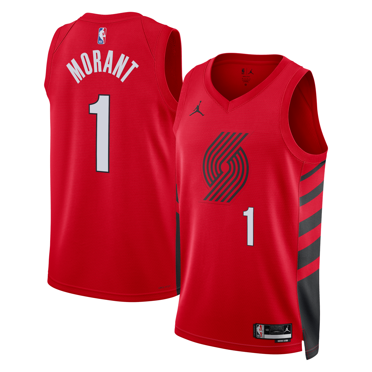 Portland Trail Blazers Jordan Brand Statement Edition Swingman Jersey - Red - Ja Morant - Unisex