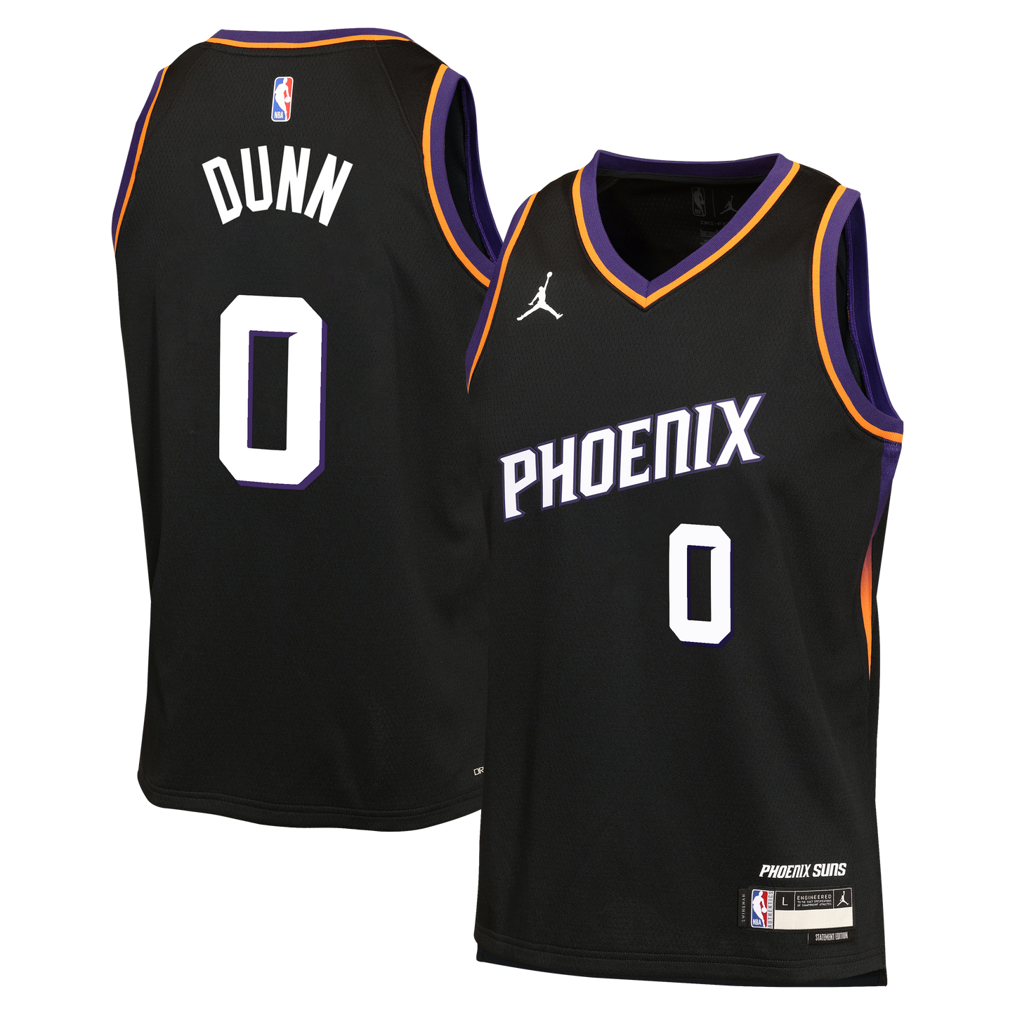 Phoenix Suns Jordan Brand Statement Edition Jersey - Black - Ryan Dunn - Youth