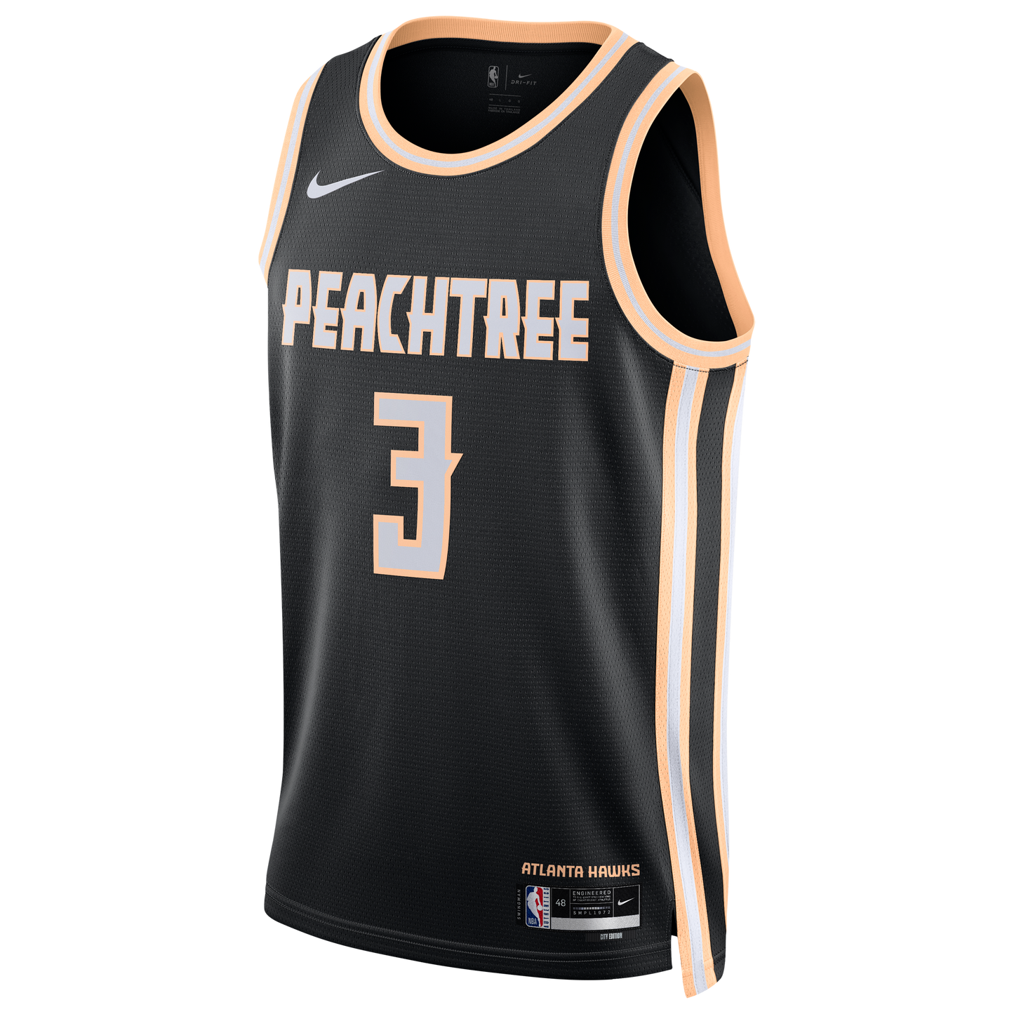 Nike Atlanta Hawks 2025/26 Nike City Edition Swingman Jersey - Black - CJ McCollum - Unisex