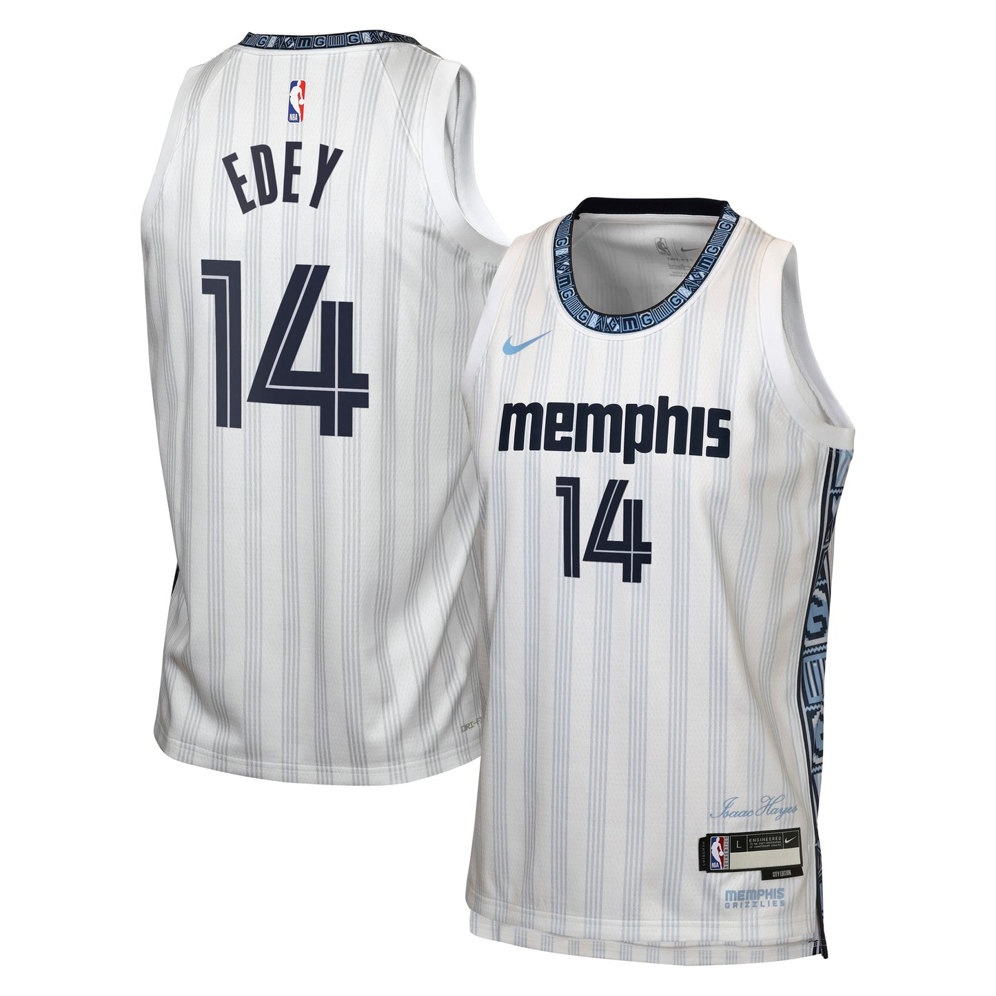 Memphis Grizzlies Nike 2025/26 City Edition Swingman Jersey - Gray - Zach Edey - Youth