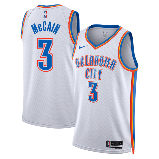 Oklahoma City Thunder Nike Association Edition Swingman Jersey - White - Jared McCain - Unisex