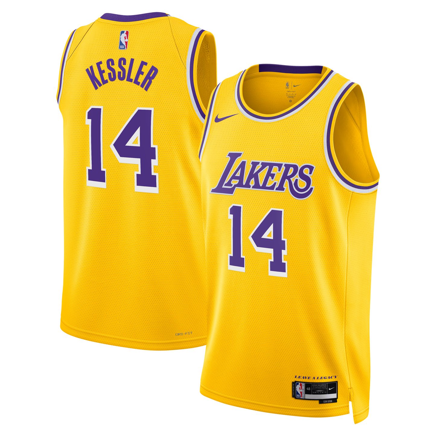 Los Angeles Lakers Nike Icon Edition Swingman Jersey - Gold - Walker Kessler - Unisex