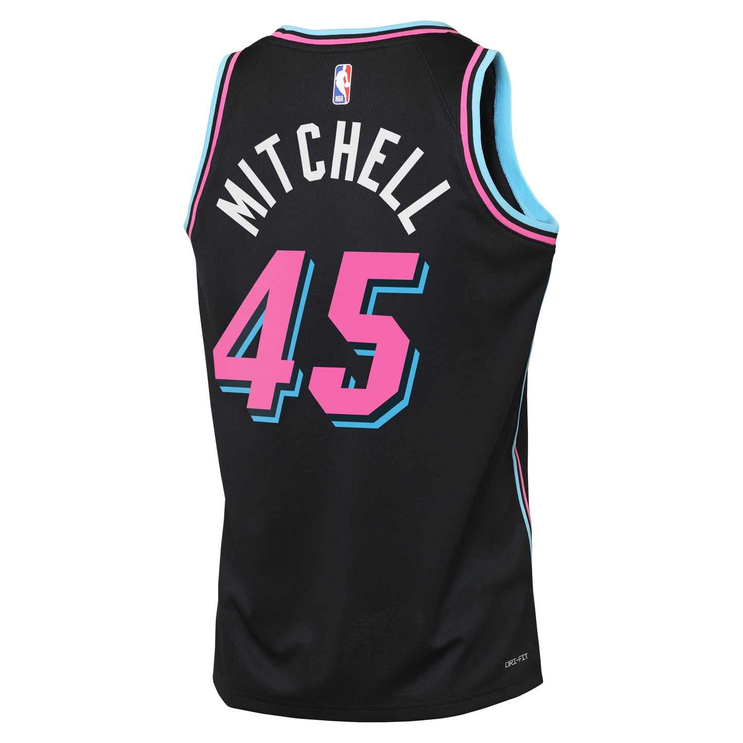 Miami Heat Nike 2025/26 City Edition Swingman Jersey - Black - Davion Mitchell - Youth