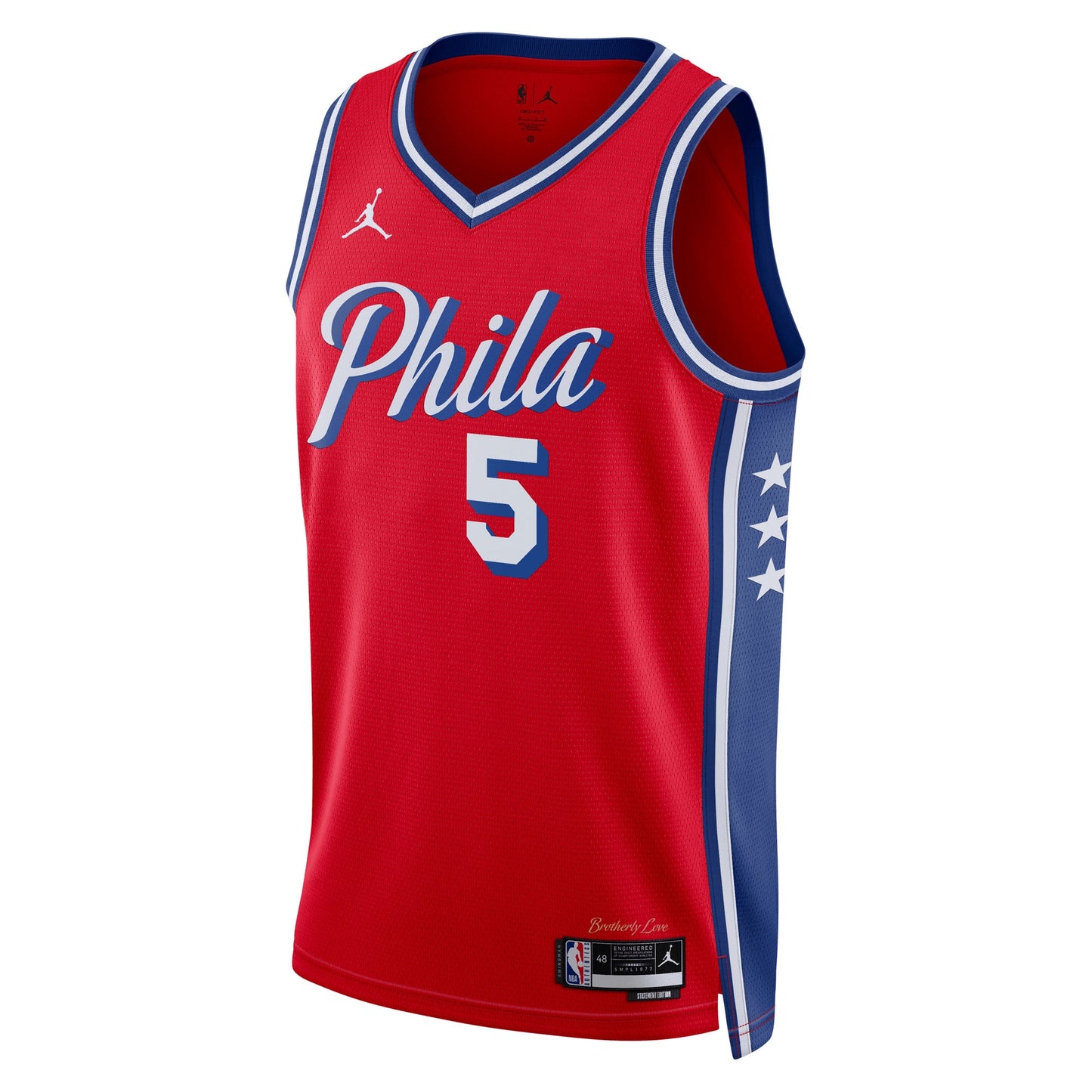 Philadelphia 76ers Jordan Brand Statement Edition Swingman Jersey - Red - Quentin Grimes - Unisex