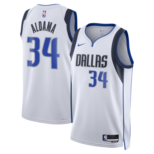Dallas Mavericks Nike Association Edition Swingman Jersey - White - Santi Aldama - Unisex