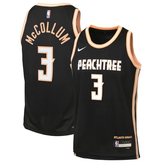 Nike Atlanta Hawks 2025/26 Nike City Edition Swingman Jersey - Black - CJ McCollum - Youth