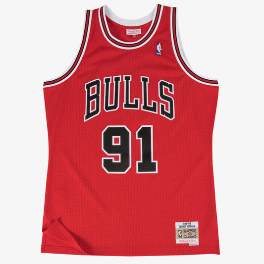 Chicago Bulls Mitchell & Ness Swingman Jersey Road Dennis Rodman 1997-98