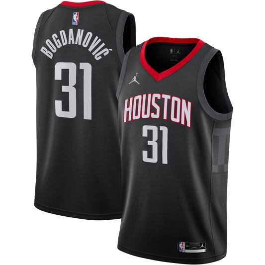 Houston Rockets Jordan Brand Statement Edition Swingman Jersey - Black - Bogdan Bogdanović - Youth