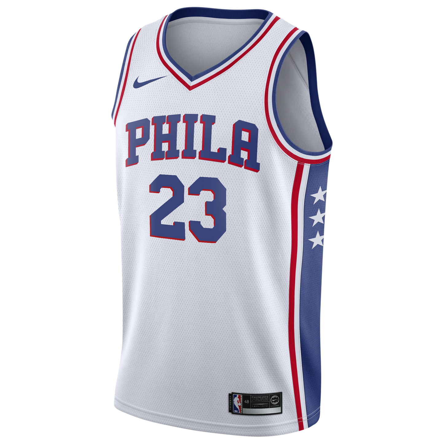 Philadelphia 76ers Nike Association Edition Swingman Jersey - White - Lebron James - Youth
