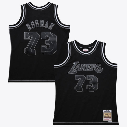 Los Angeles Lakers Mitchell & Ness Dennis Rodman 1998 Contrast 2K Swingman Jersey - Black