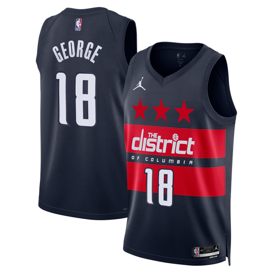 Washington Wizards Jordan Brand Statement Edition Swingman Jersey - Navy - Kyshawn George - Mens