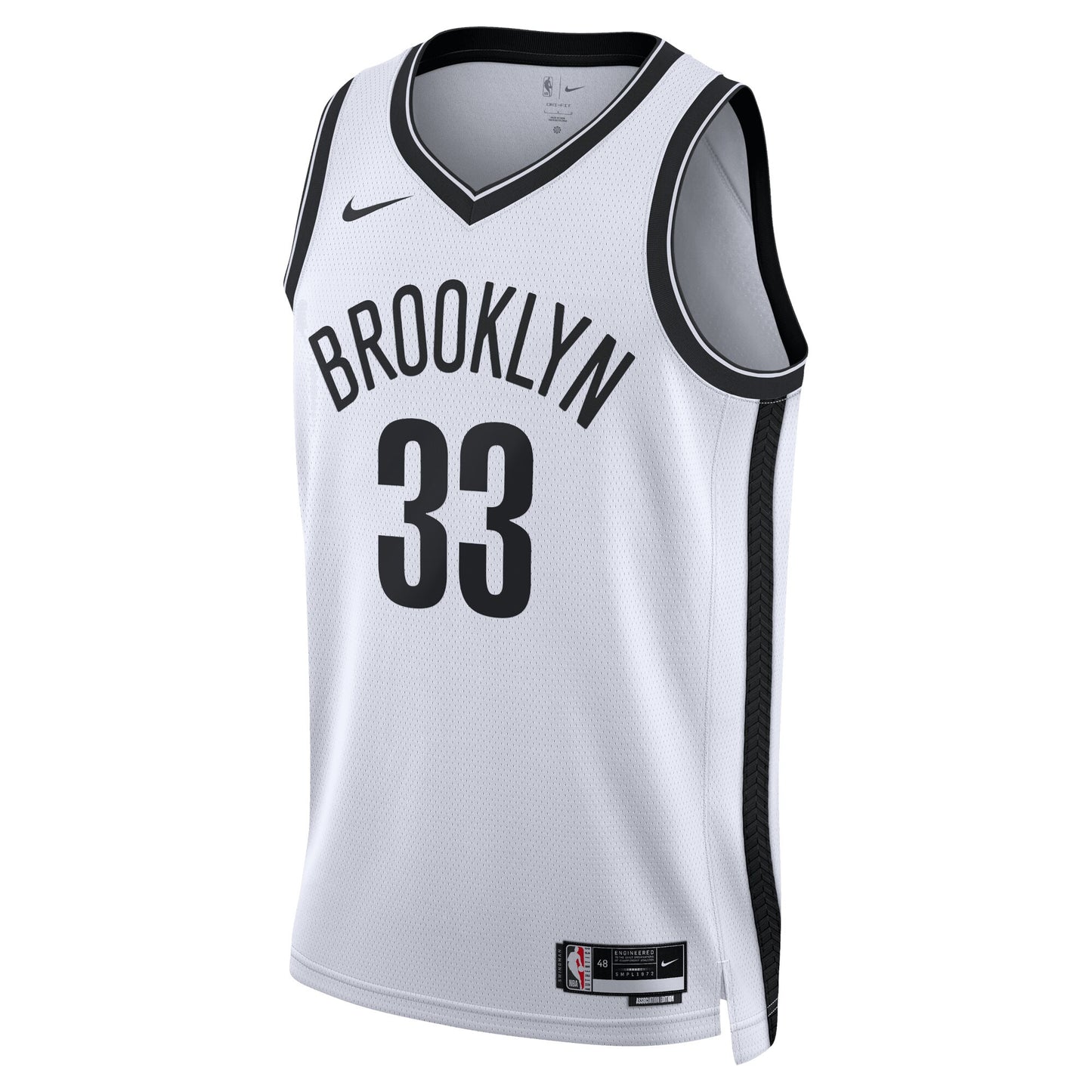 Brooklyn Nets Nike Association Edition Swingman Jersey - White - Nic Claxton - Unisex
