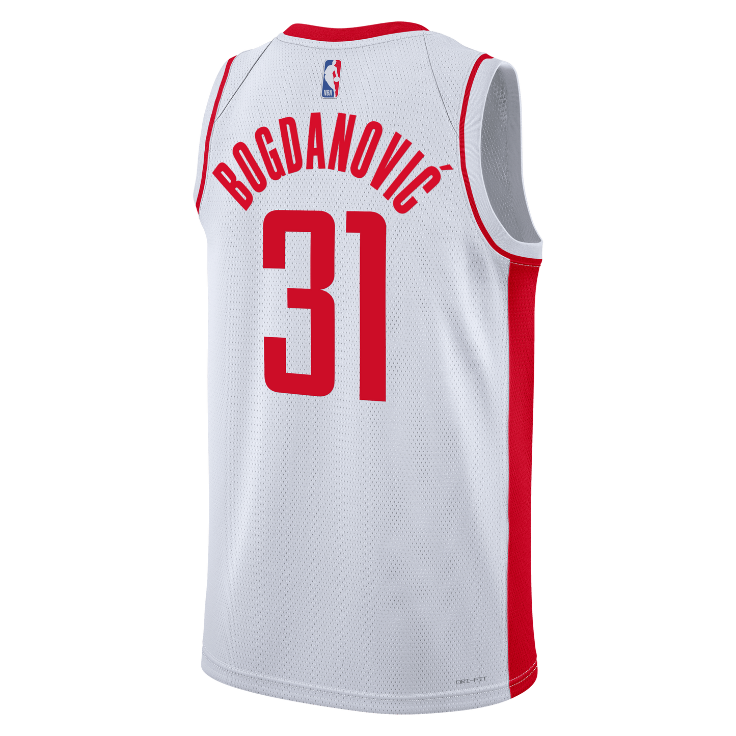 Houston Rockets Nike Association Edition Swingman Jersey - White - Bogdan Bogdanović - Unisex