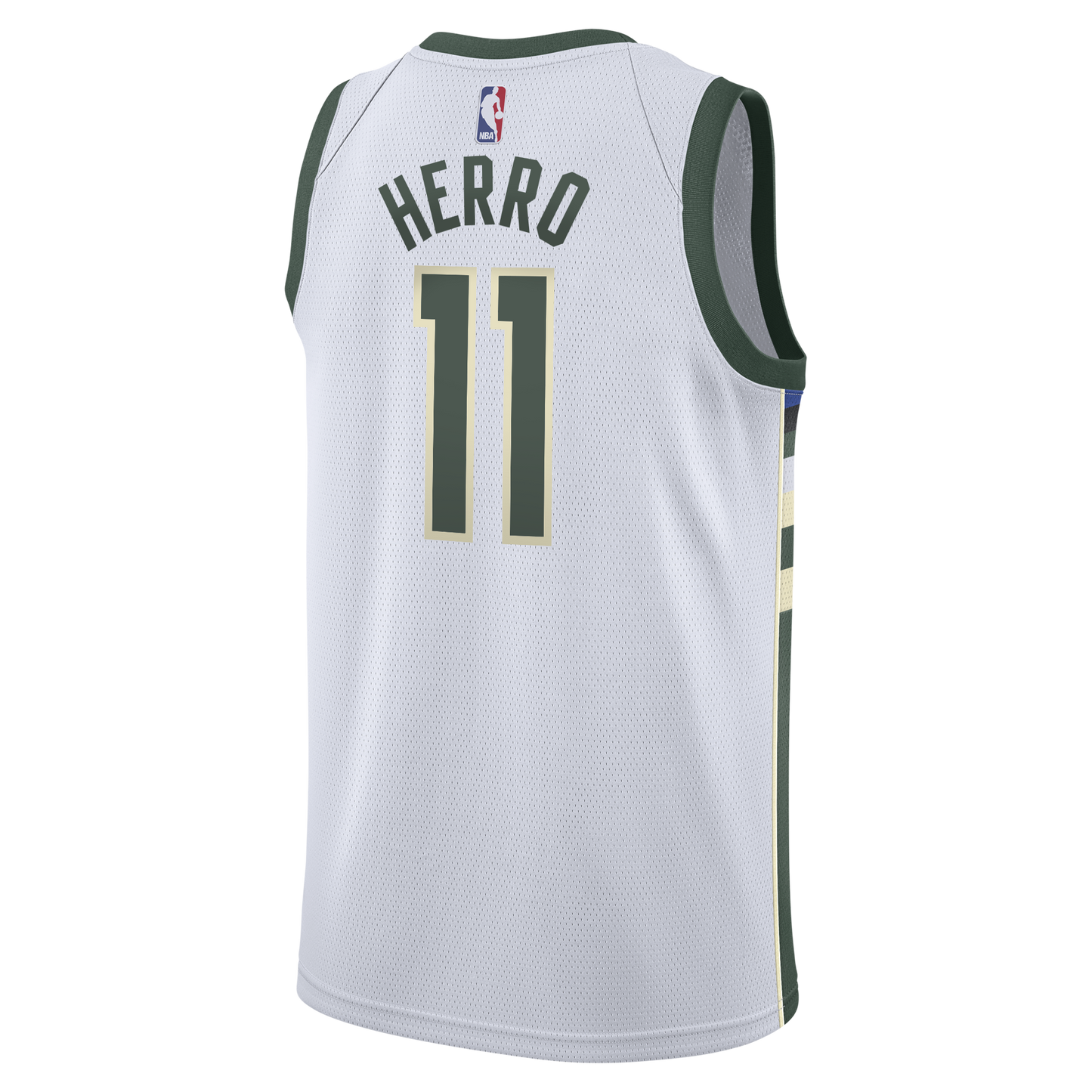 Milwaukee Bucks Nike Association Edition Swingman Jersey - White - Tyler Herro - Youth