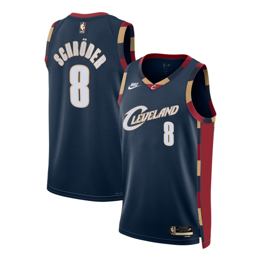 Cleveland Cavaliers Nike Classic Edition Swingman Jersey - Navy - Dennis Schröder - Unisex