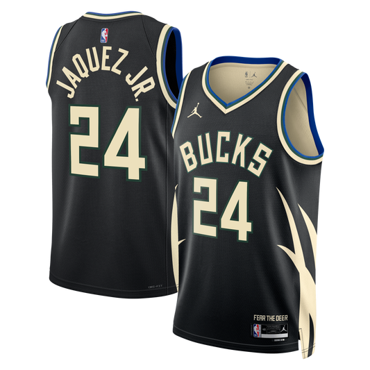 Milwaukee Bucks Jordan Brand Statement Edition Swingman Jersey - Hunter Green - Jaime Jaquez Jr. - Unisex