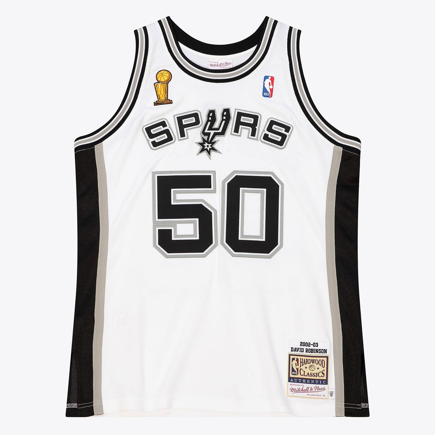 San Antonio Spurs Mitchell & Ness David Robinson 2002 Home Finals Authentic Jersey - White