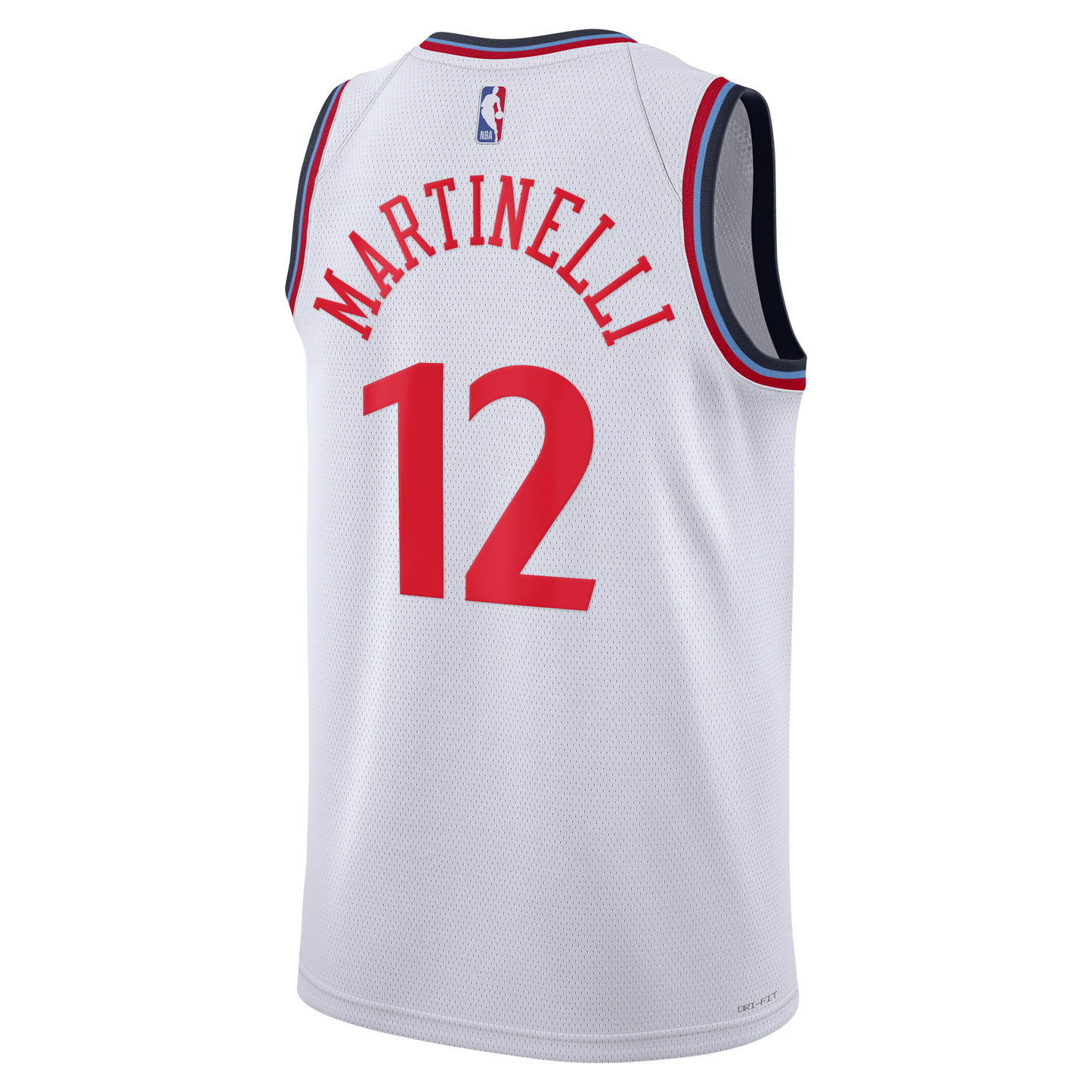 Los Angeles Clippers Nike Replica Association Edition Swingman Jersey - White - Nick Martinelli - Unisex