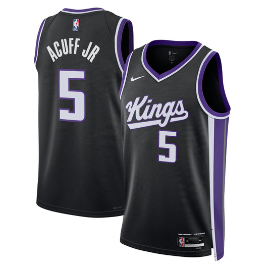 Sacramento Kings Nike Icon Swingman Jersey - Black - Darius Acuff Jr. - Unisex