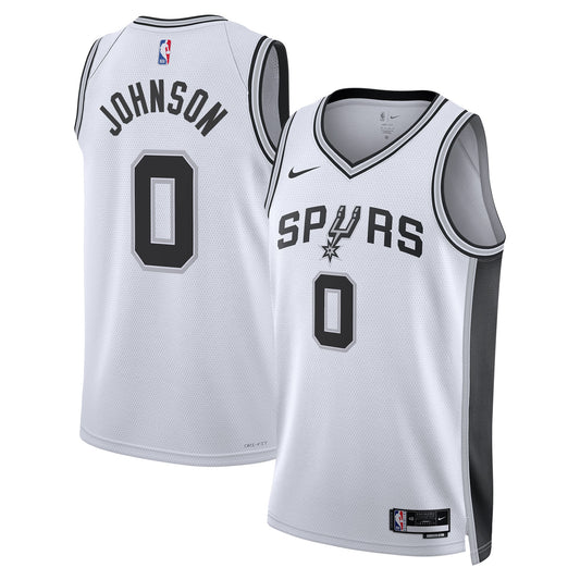 San Antonio Spurs Nike Association Edition Swingman Jersey - White - Keldon Johnson - Unisex